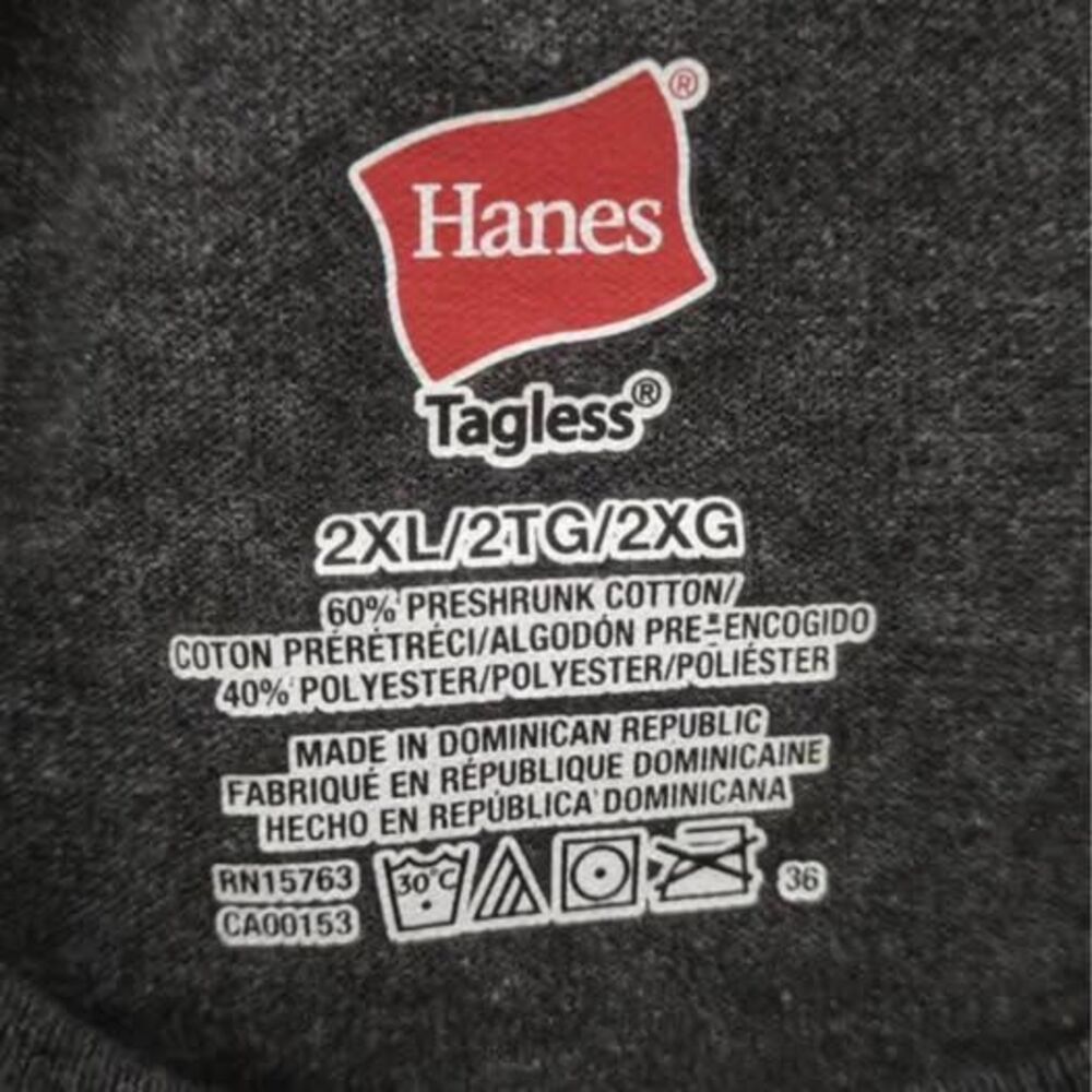 2X Hanes Gray Tee-Shirt (I Love Tennessee T) length=31” pit-pit=25” C5626 - Picture 5 of 5